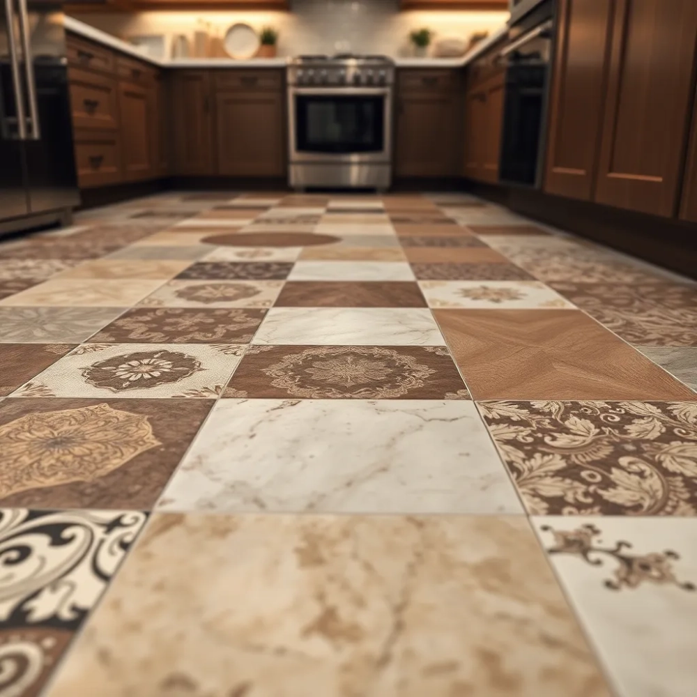 Modne płytki do kuchni na podłogę