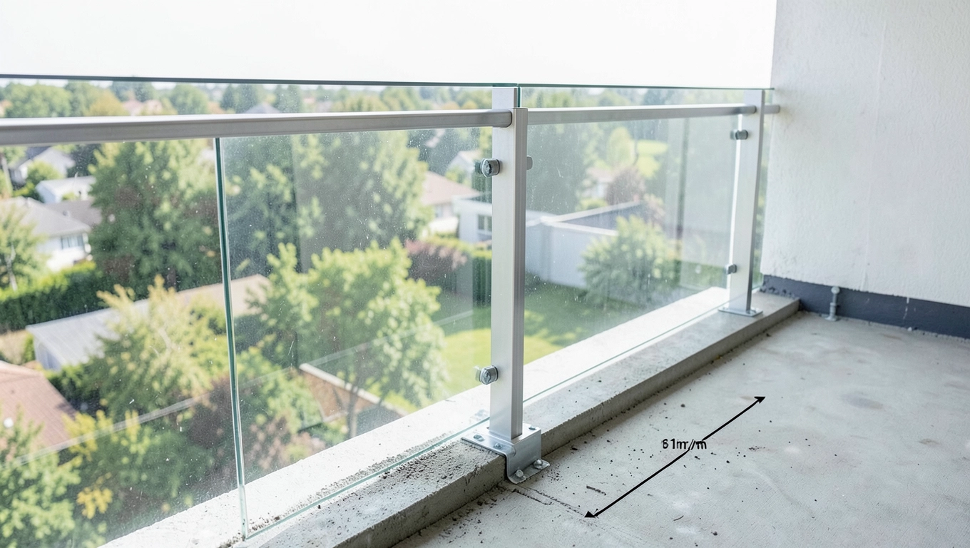 Montaż balustrady samonośnej szklanej