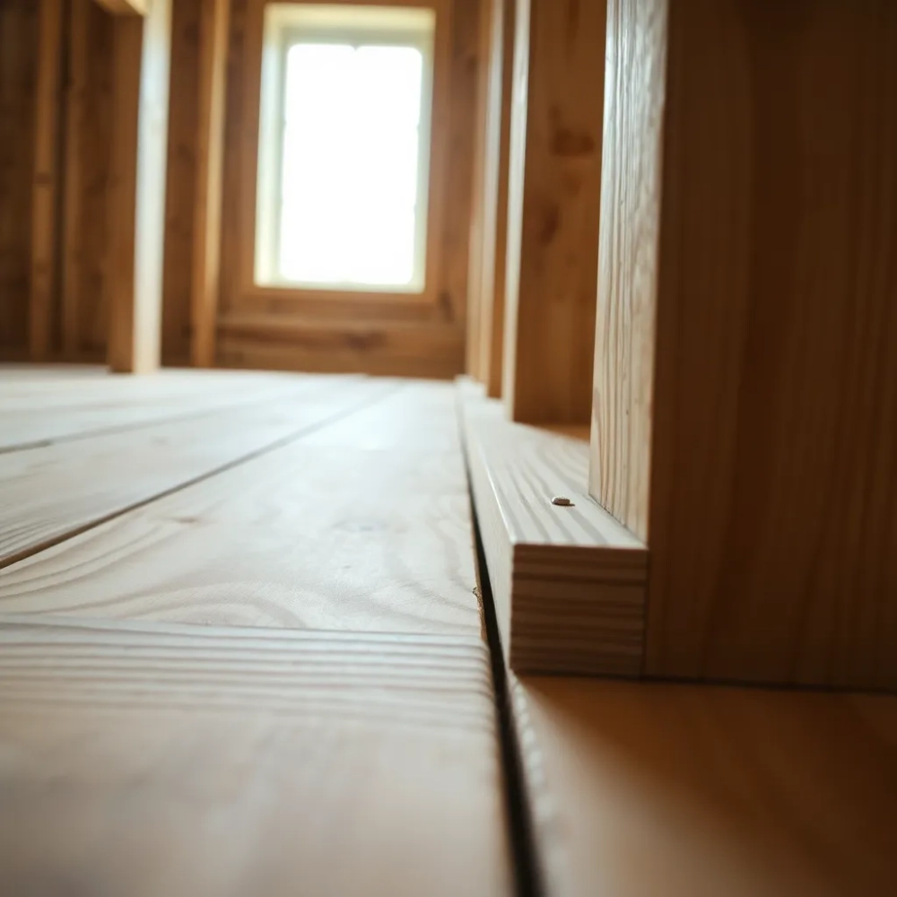 Montaż deski podłogowej na legarach