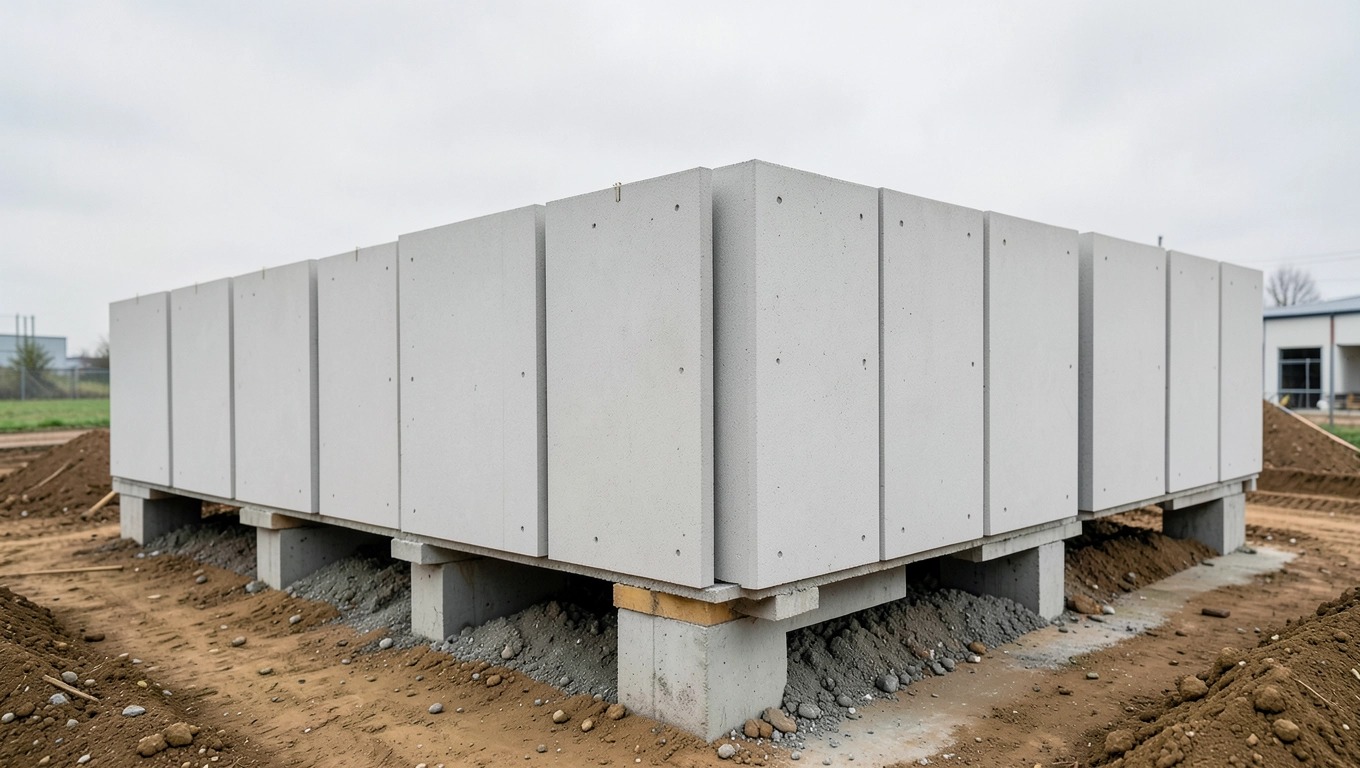 Montaż prefabrykatów keramzytowych w Pabianicach