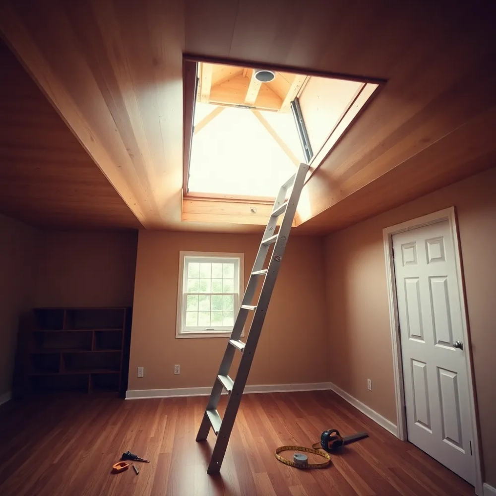 Montaż schodów strychowych