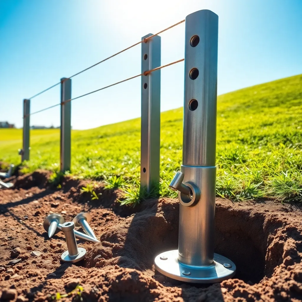 Montaż słupków ogrodzeniowych bez betonu