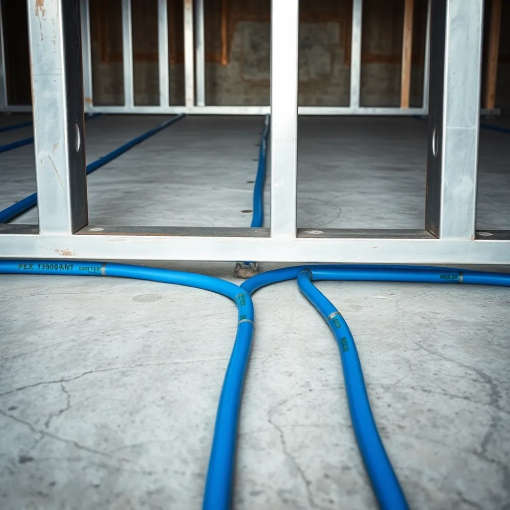 Montaż stelaża na ogrzewaniu podłogowym