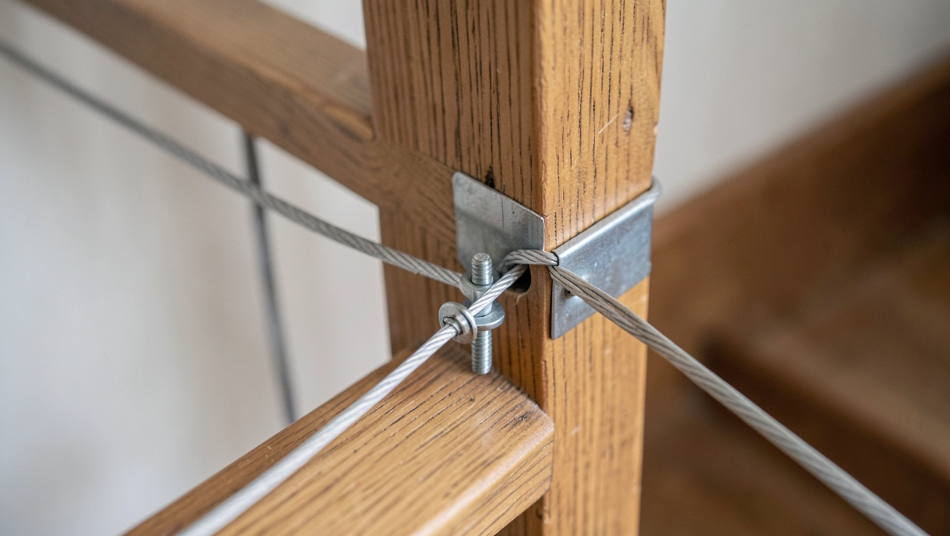 Montaż uchwytów do poręczy schodowych