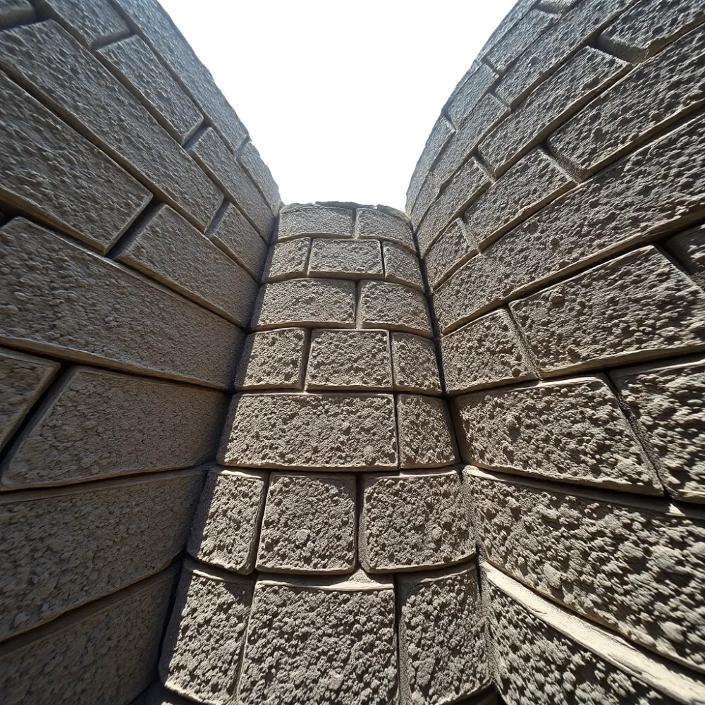 Mur oporowy z bloczków betonowych