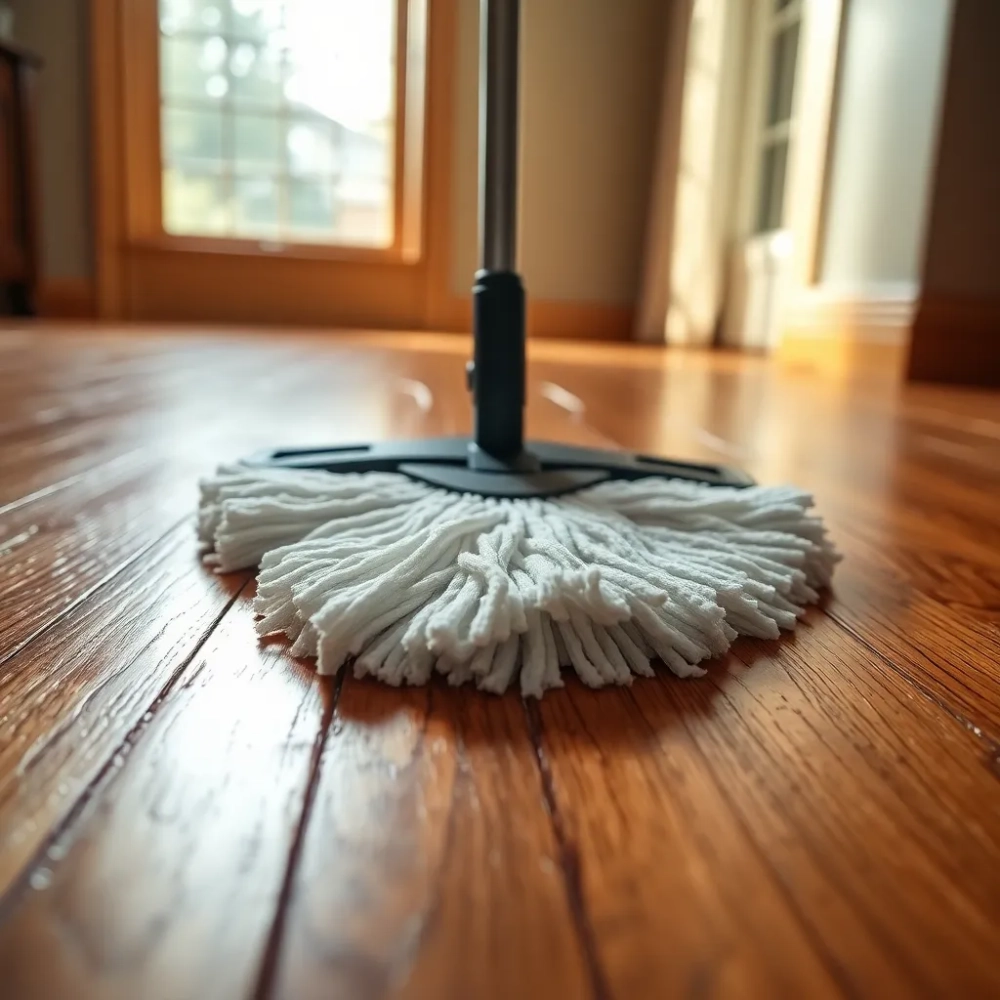 Mycie drewnianej podłogi