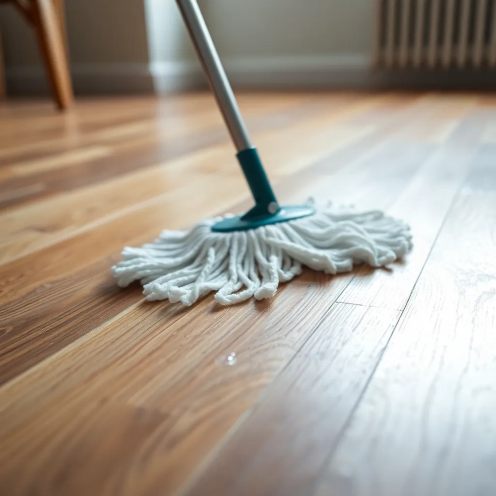 Mycie podłogi drewnianej