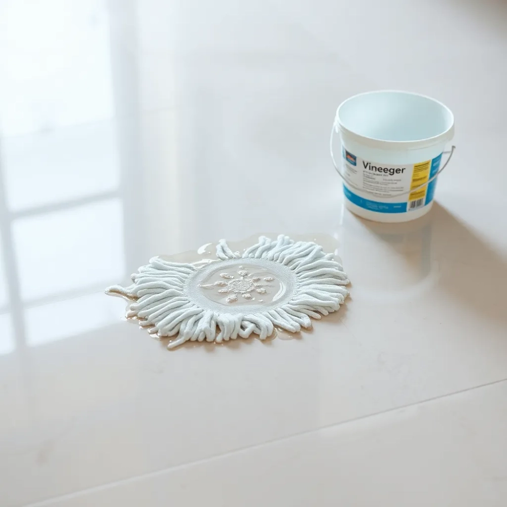 Mycie podłogi wodą z octem