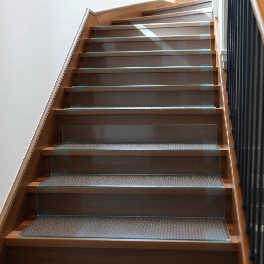 Nakładki antypoślizgowe na schody przezroczyste