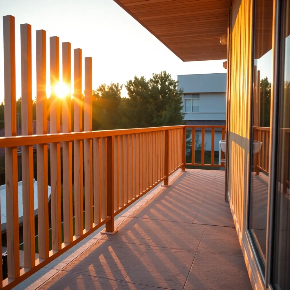 Nowoczesne balustrady balkonowe drewniane