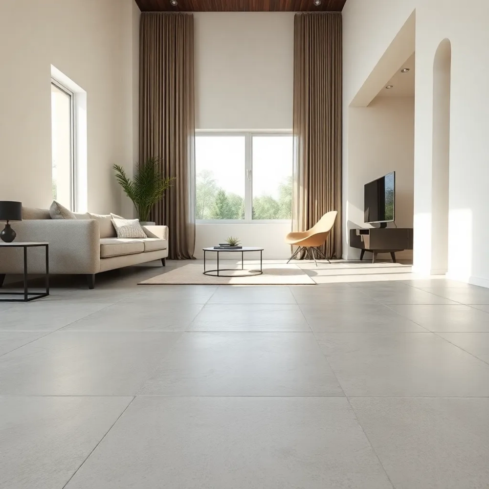 Nowoczesne płytki podłogowe do salonu