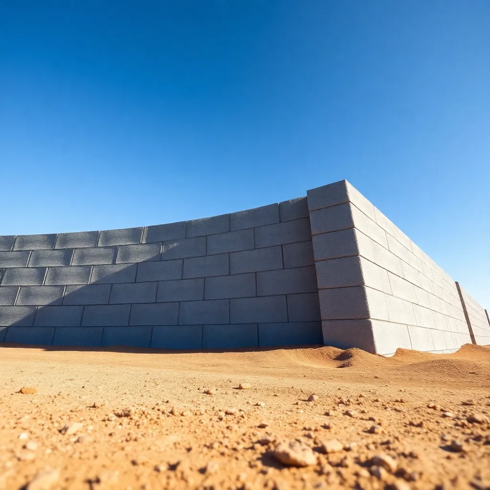 Ogrodzenie z bloczków fundamentowych