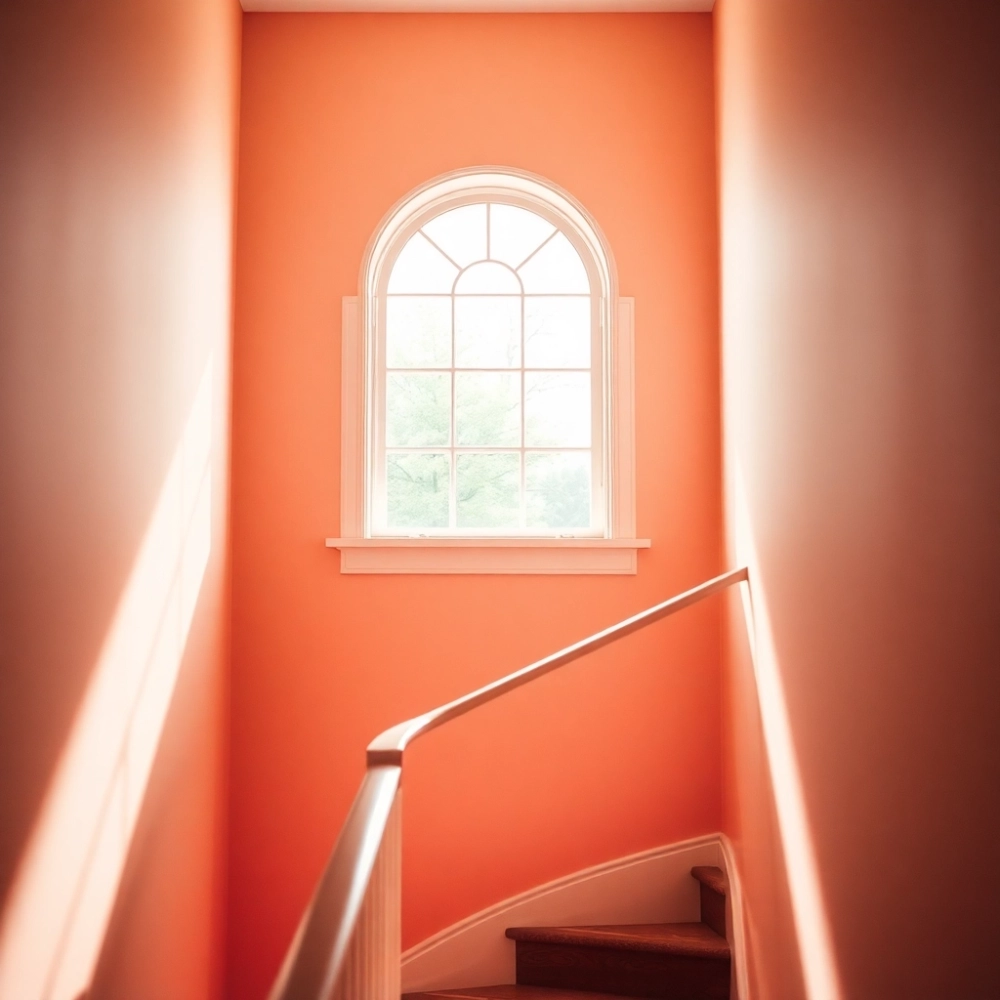 Okno na klatce schodowej w domu