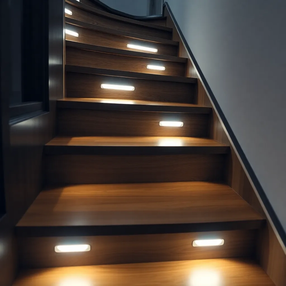 Oświetlenie schodowe z czujnikiem ruchu i zmierzchu