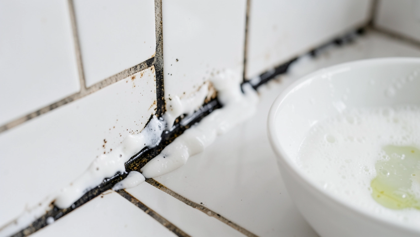 Pasta z sody na tłuste fugi kuchennych płytek