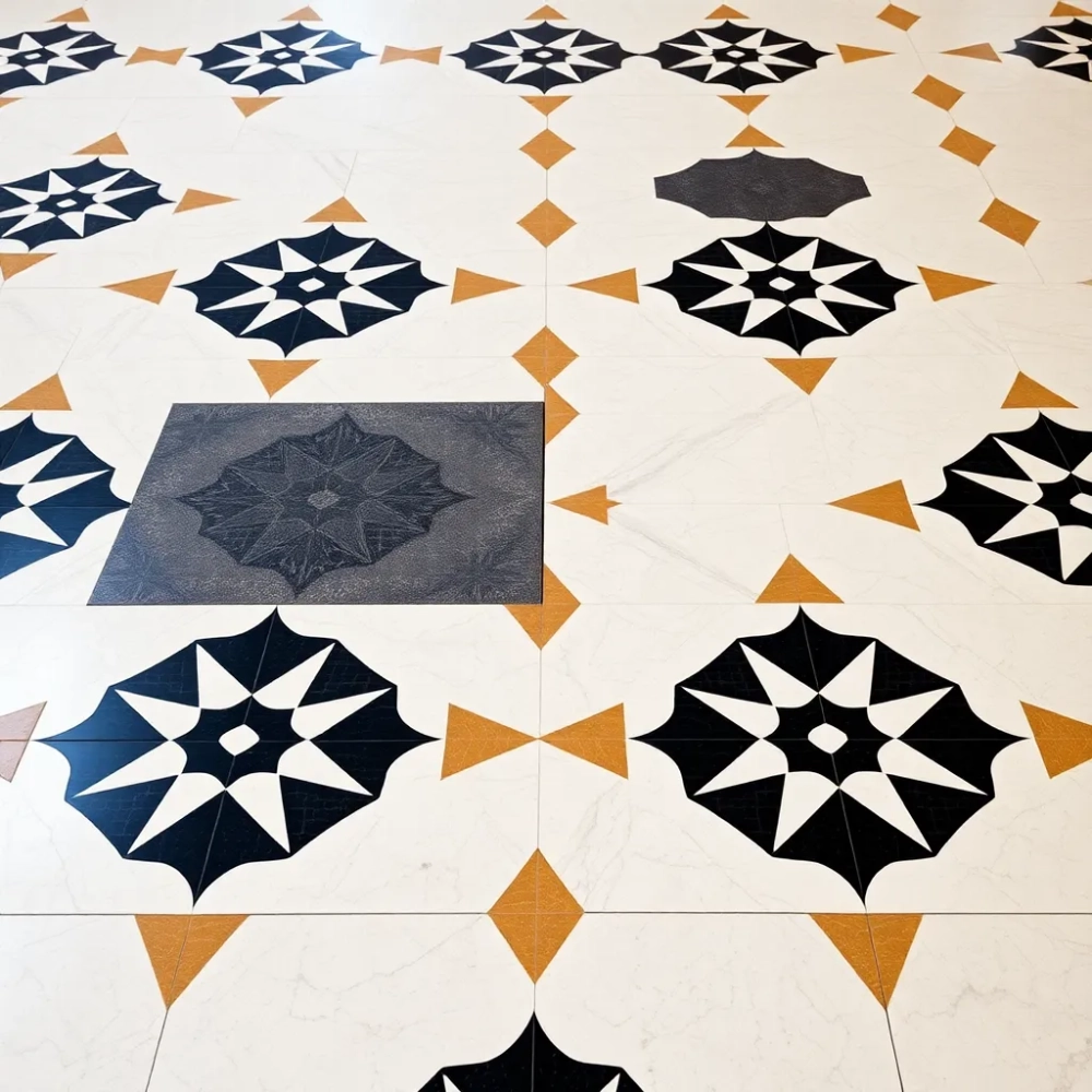 Płytki podłogowe wzór geometryczny