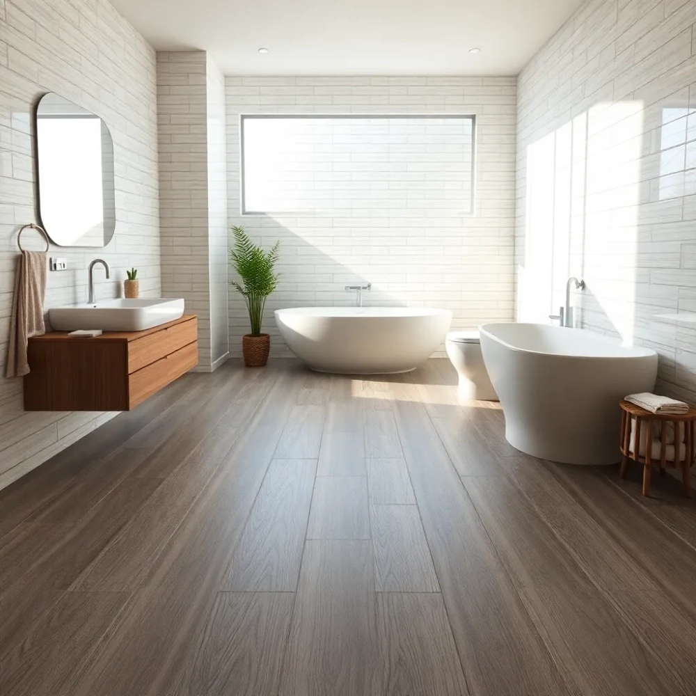 Płytki winylowe do łazienki na podłogę
