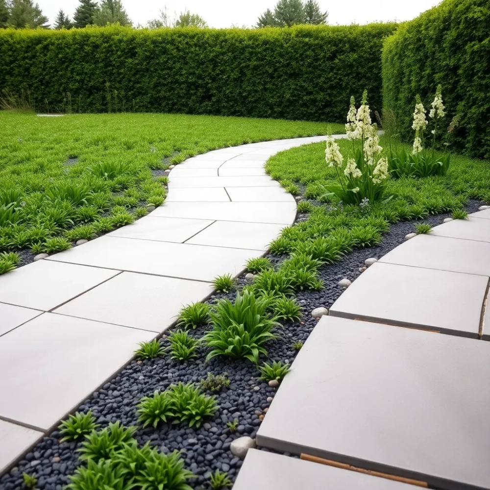 Płyty betonowe w ogrodzie aranżacje