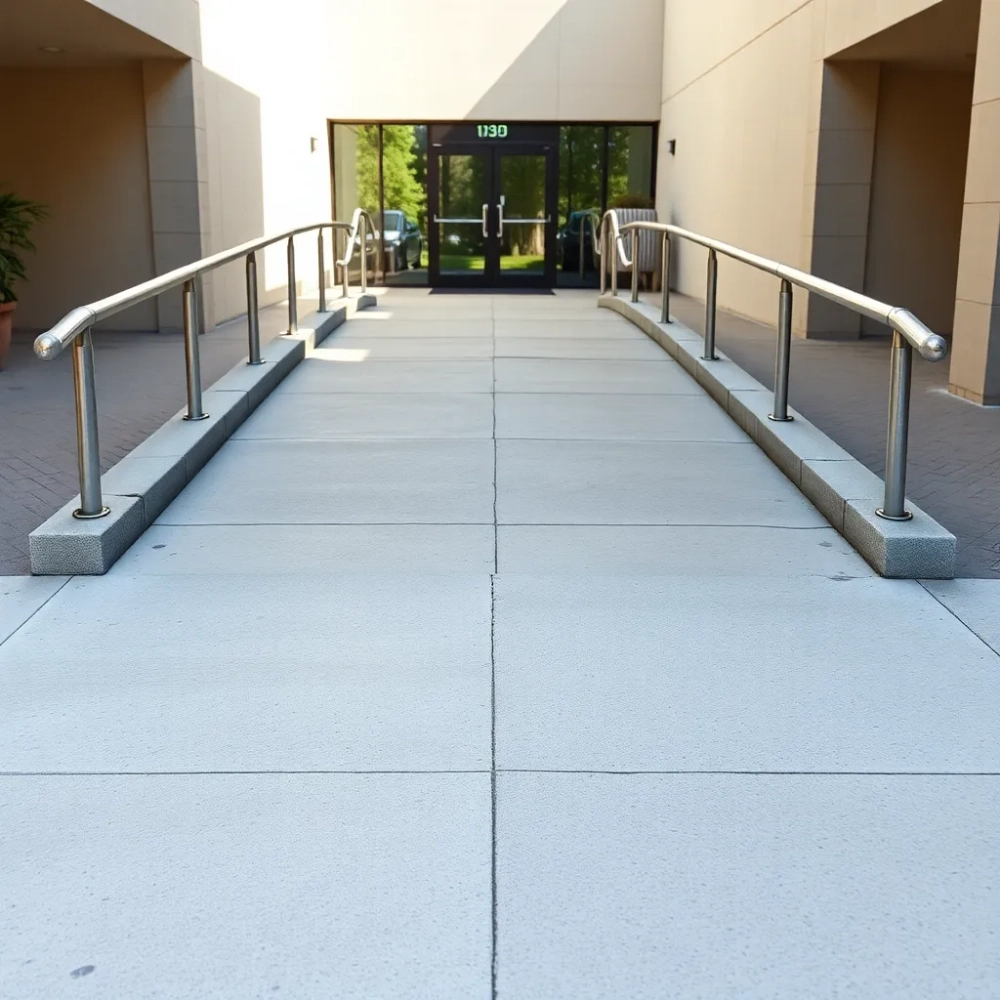 Pochylnia dla niepełnosprawnych bez poręczy