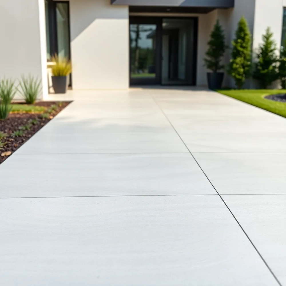 Podjazd z płyt betonowych