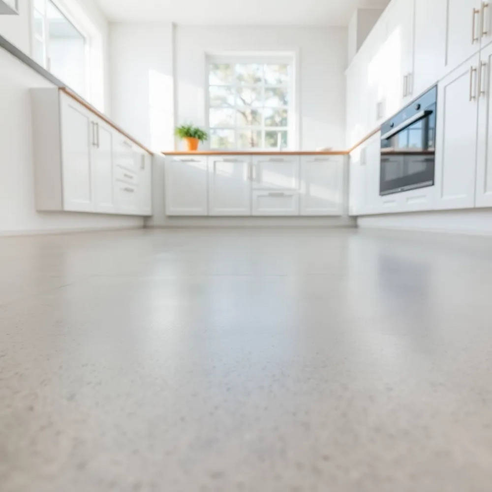 Podłoga do białej kuchni