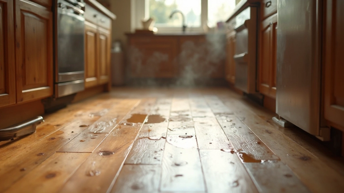 podłoga drewniana w kuchni