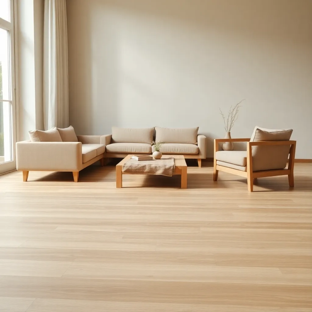 Podłoga i meble w tym samym kolorze