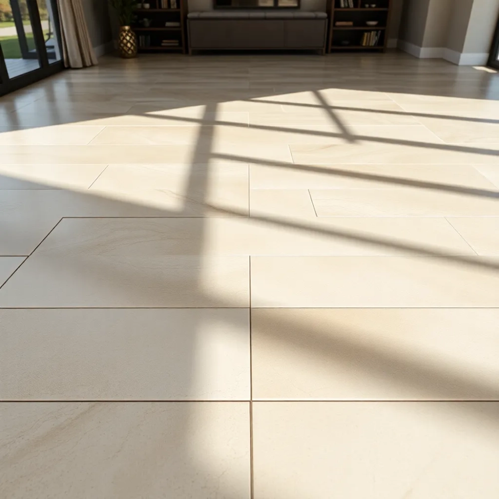 Podłoga w salonie z płytek