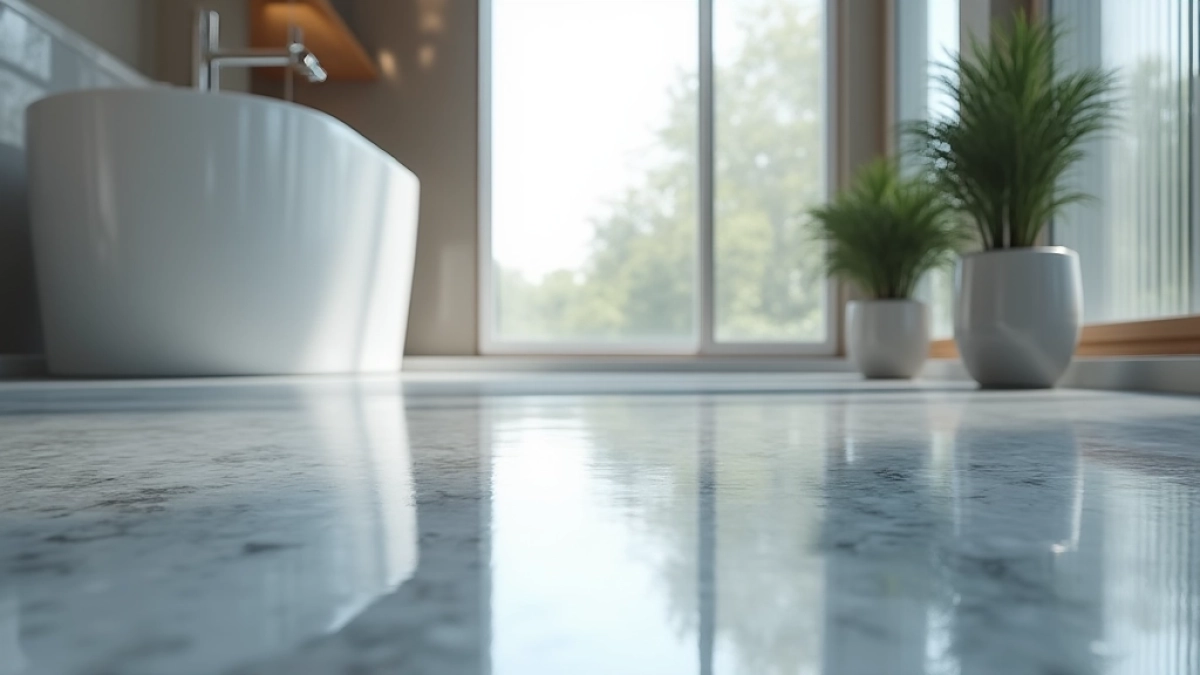 Podłoga z żywicy epoksydowej w łazience