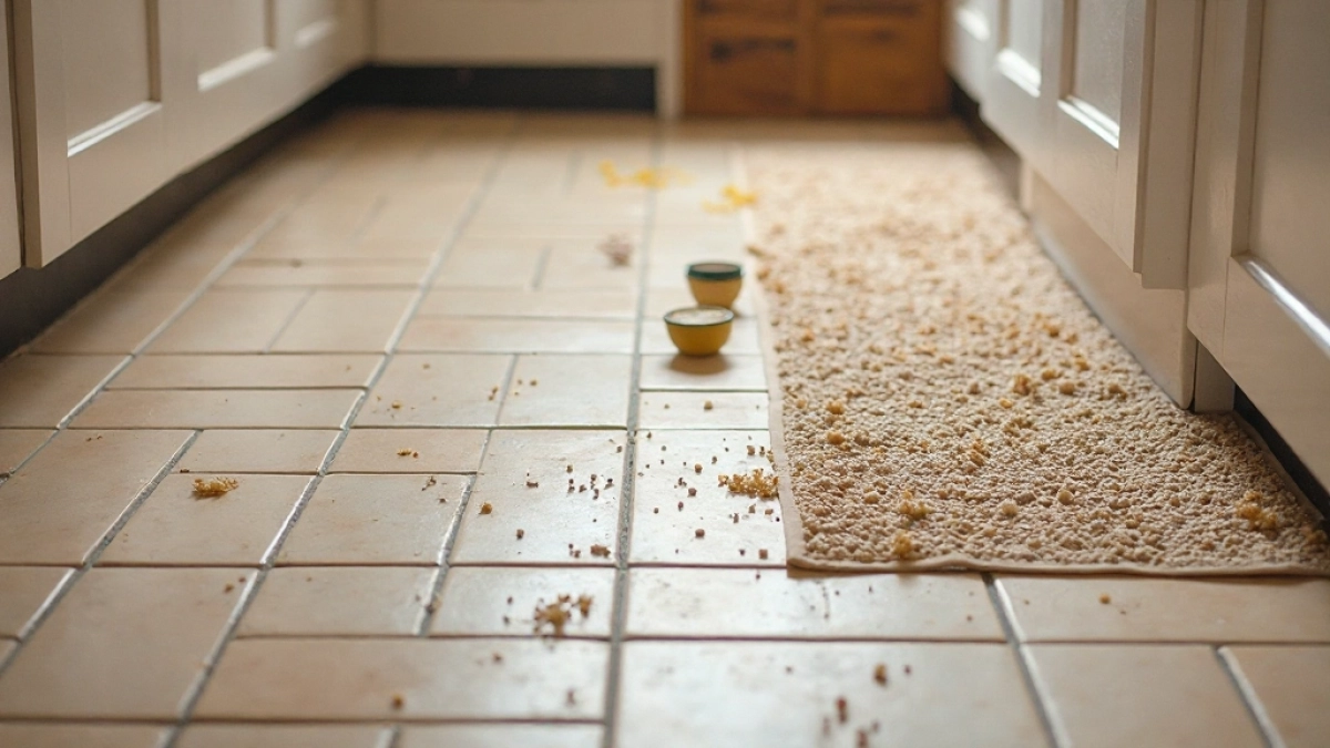 Pomysł na tania podłogę w kuchni