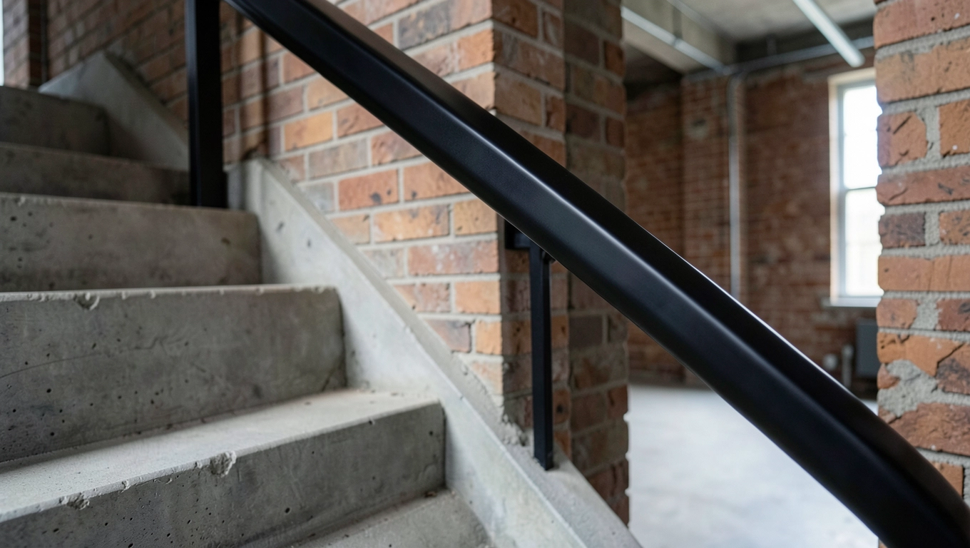 Poręcz czarna w stylu loftowym