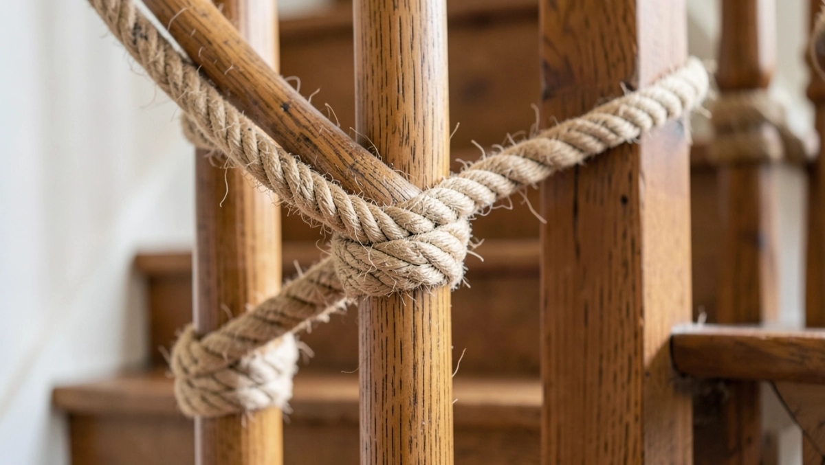 Poręcz z liny jak zrobić