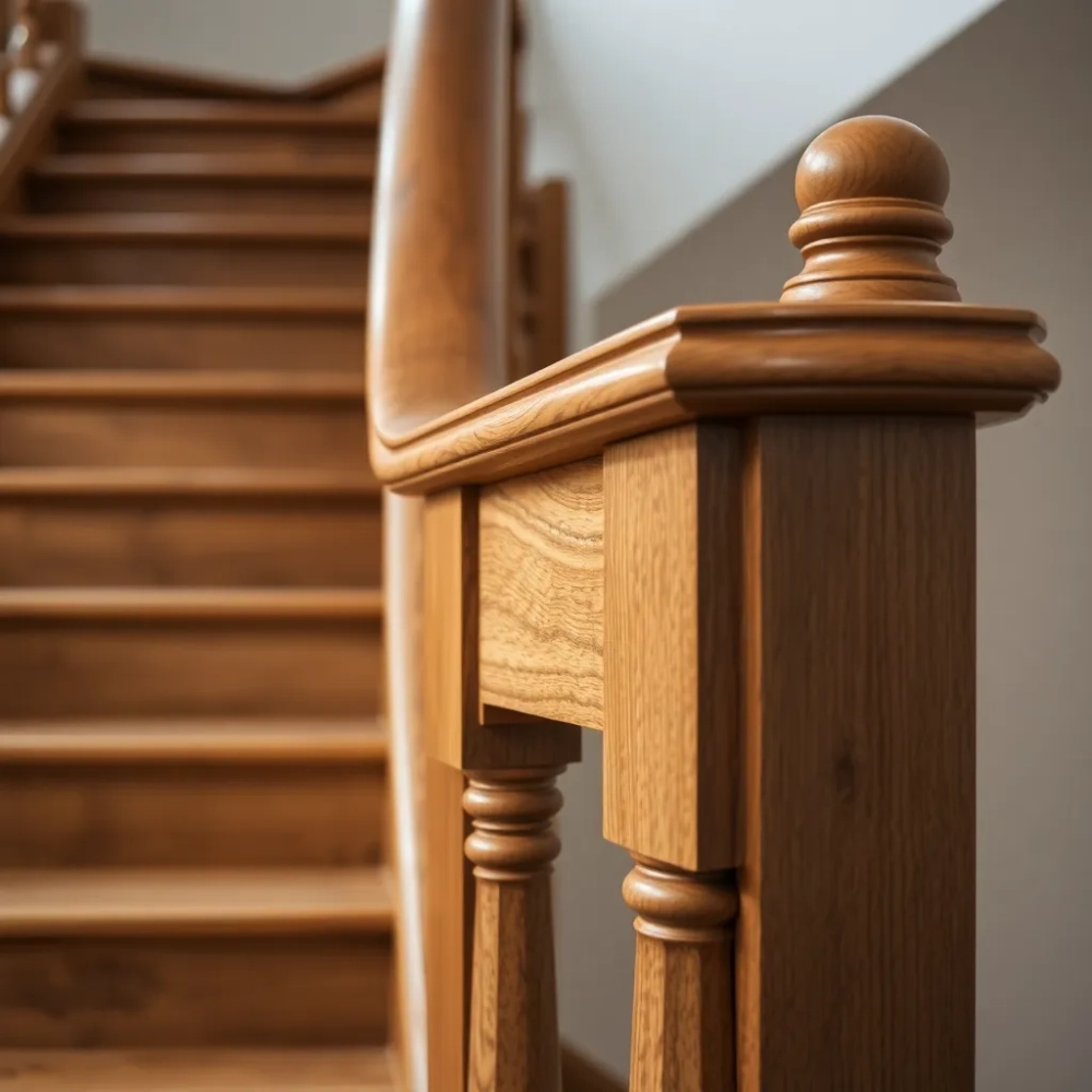 Poręcze drewniane na schody wewnętrzne