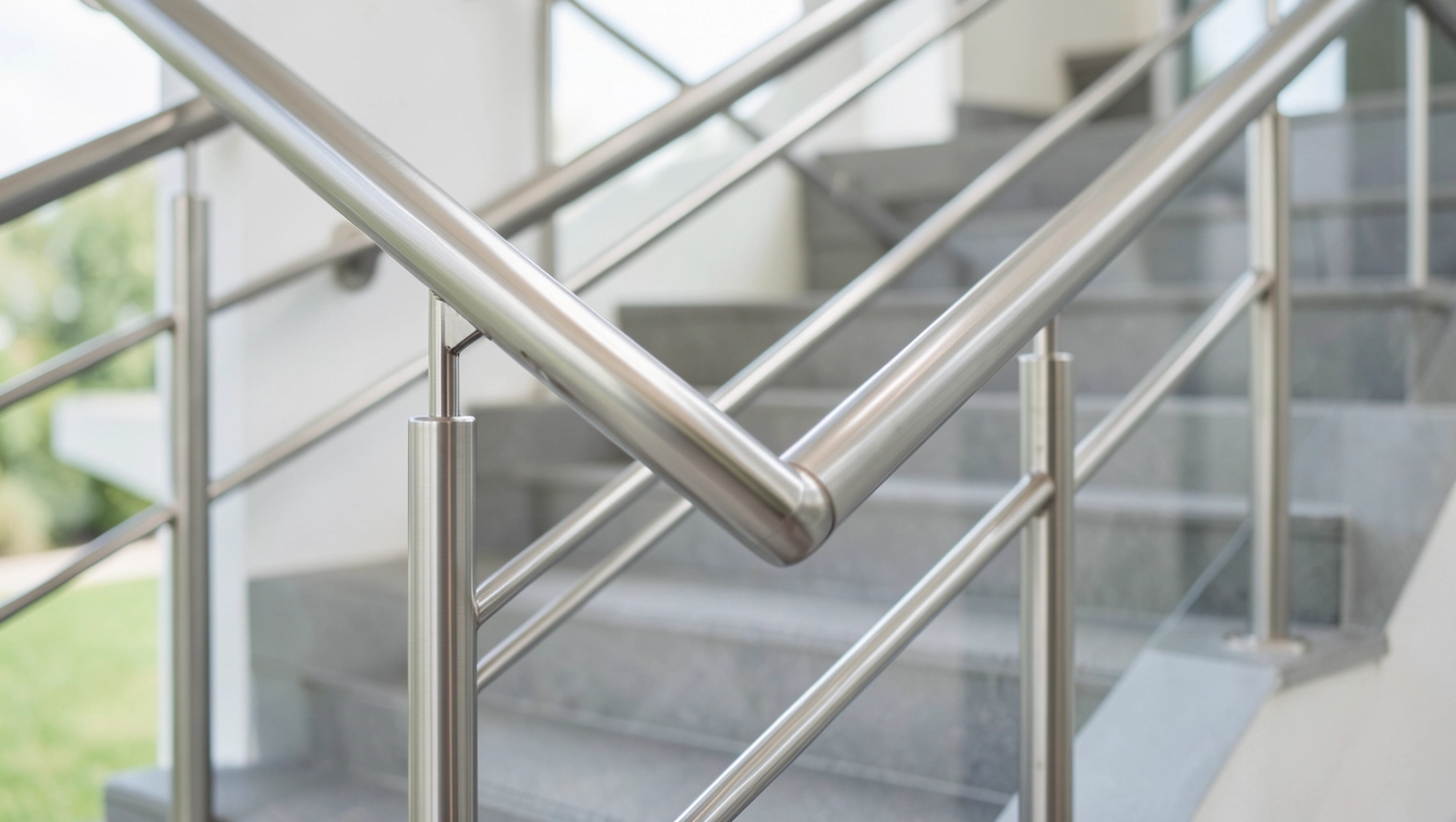 Poręcze schodowe ze stali nierdzewnej