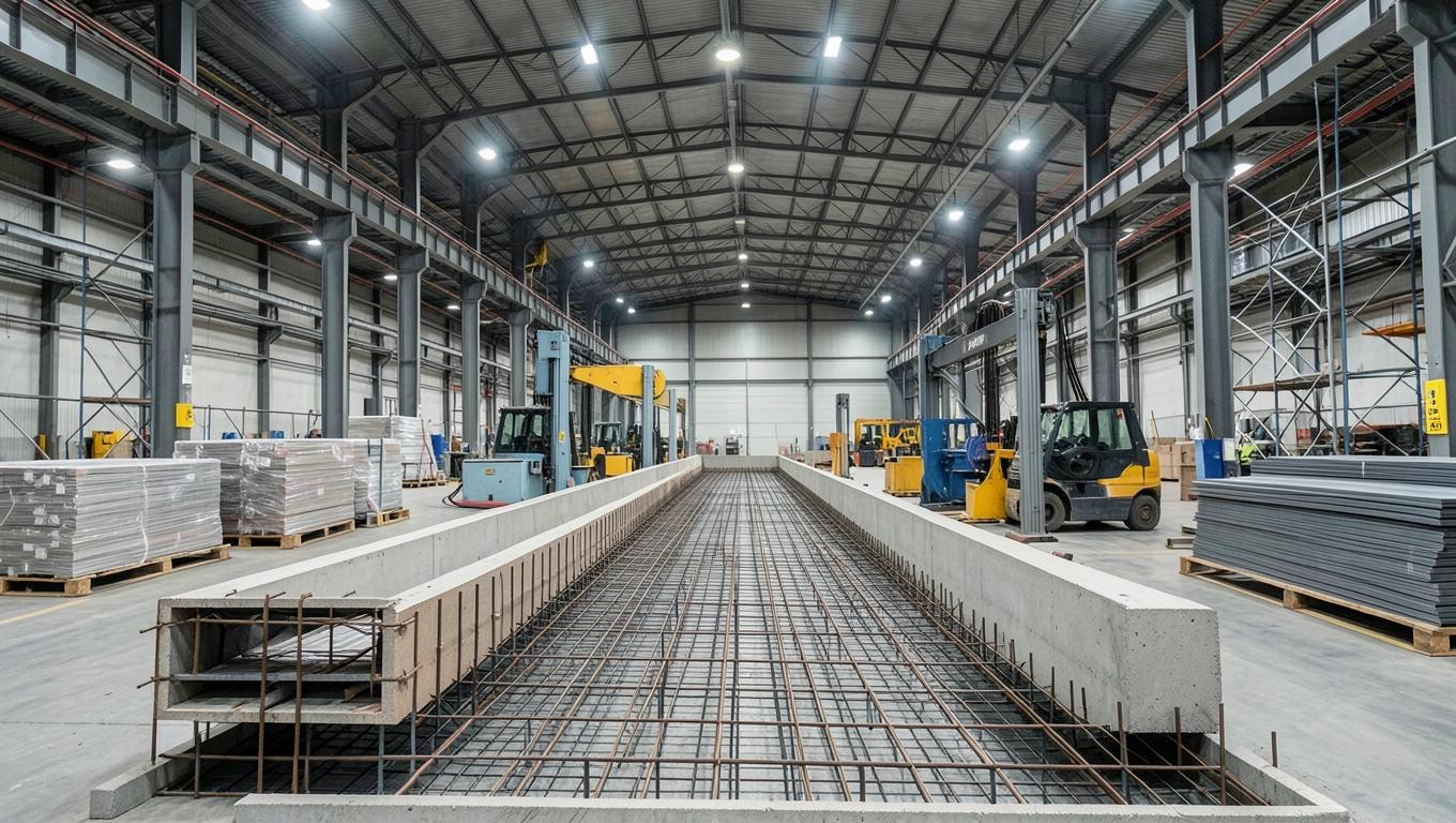 Proces produkcji prefabrykatów betonowej