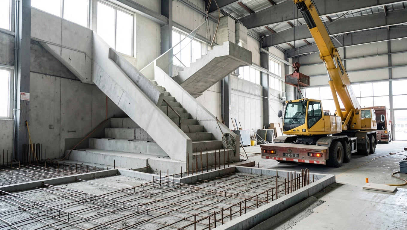 Produkcja i transport schodów prefabrykowanych żelbetowych