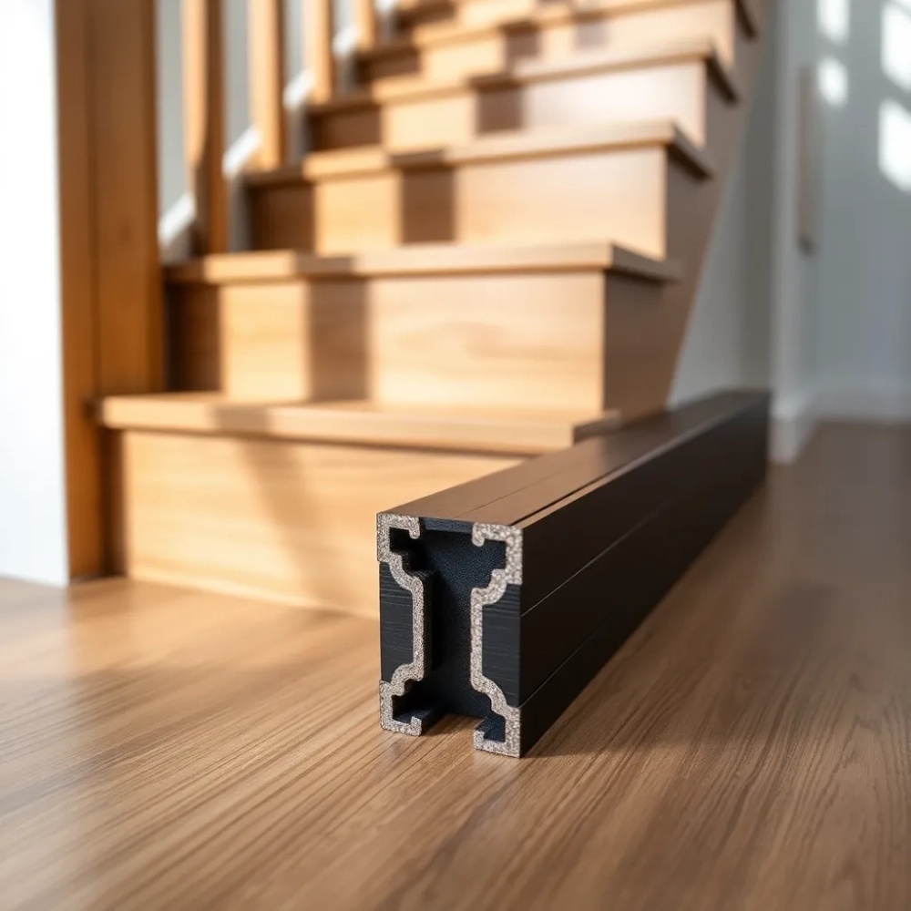 Profil schodowy do paneli Czarny