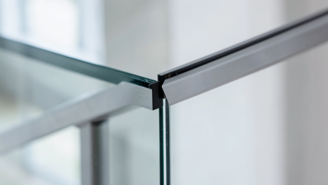 Profile aluminiowe w balustradach całoszklanych bez poręczy