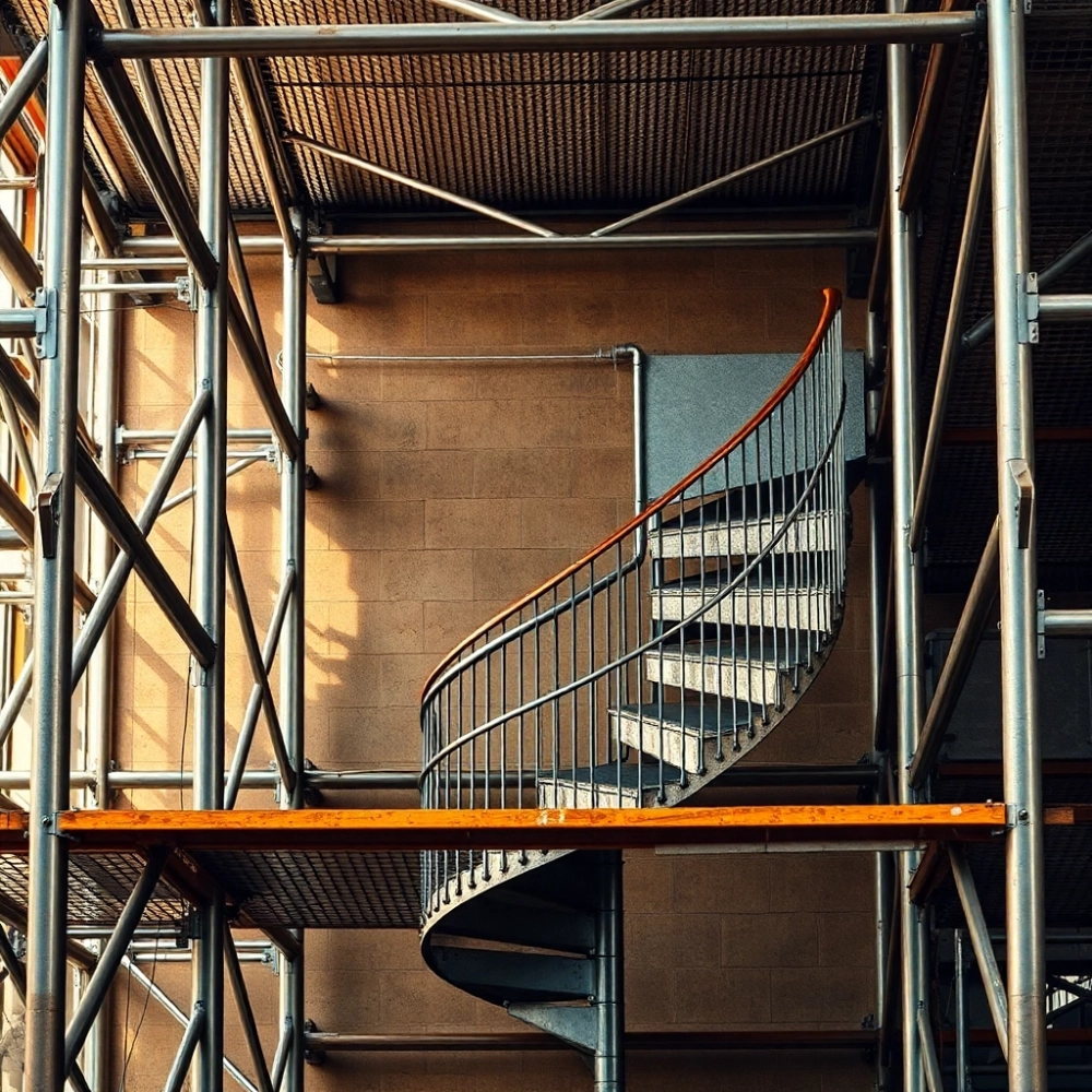 Rusztowanie na schody zabiegowe