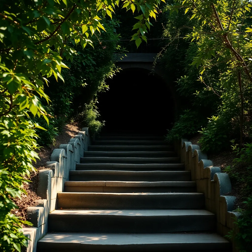 Schody do piwnicy ogrodowej