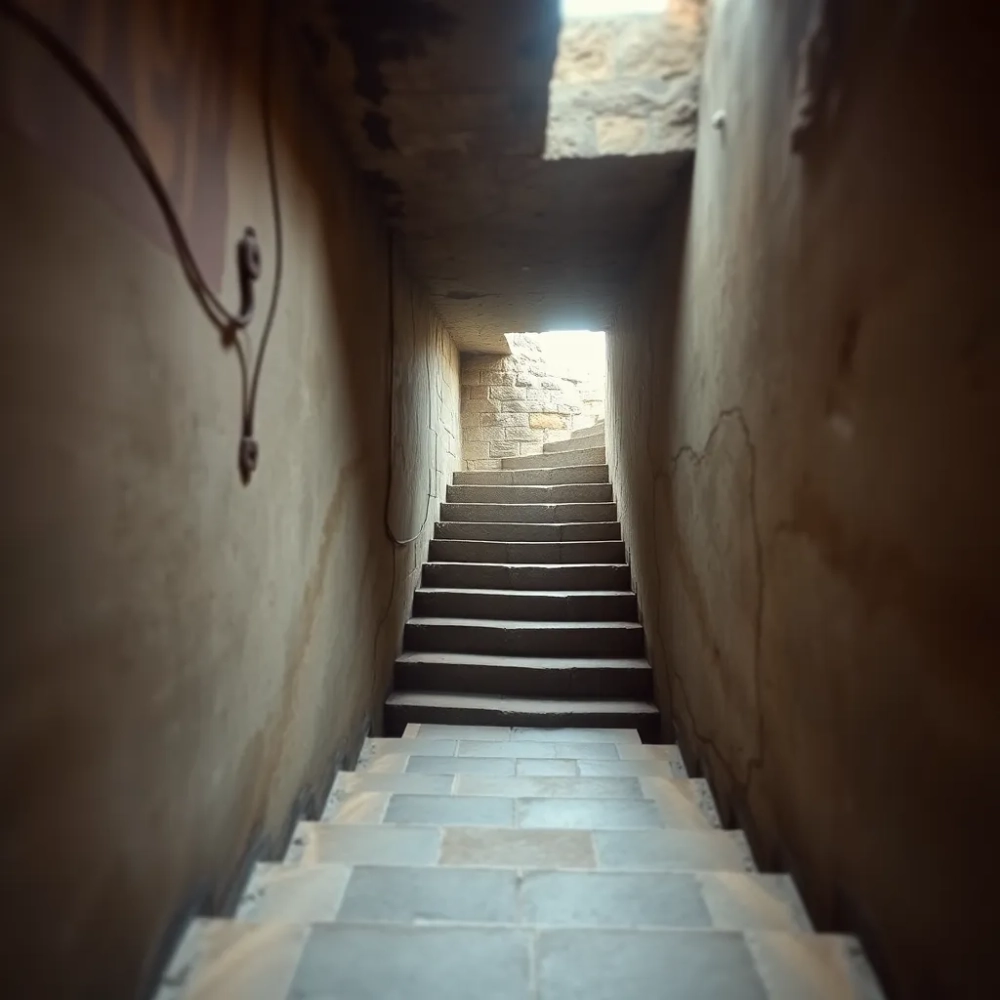 Schody do piwniczki betonowej