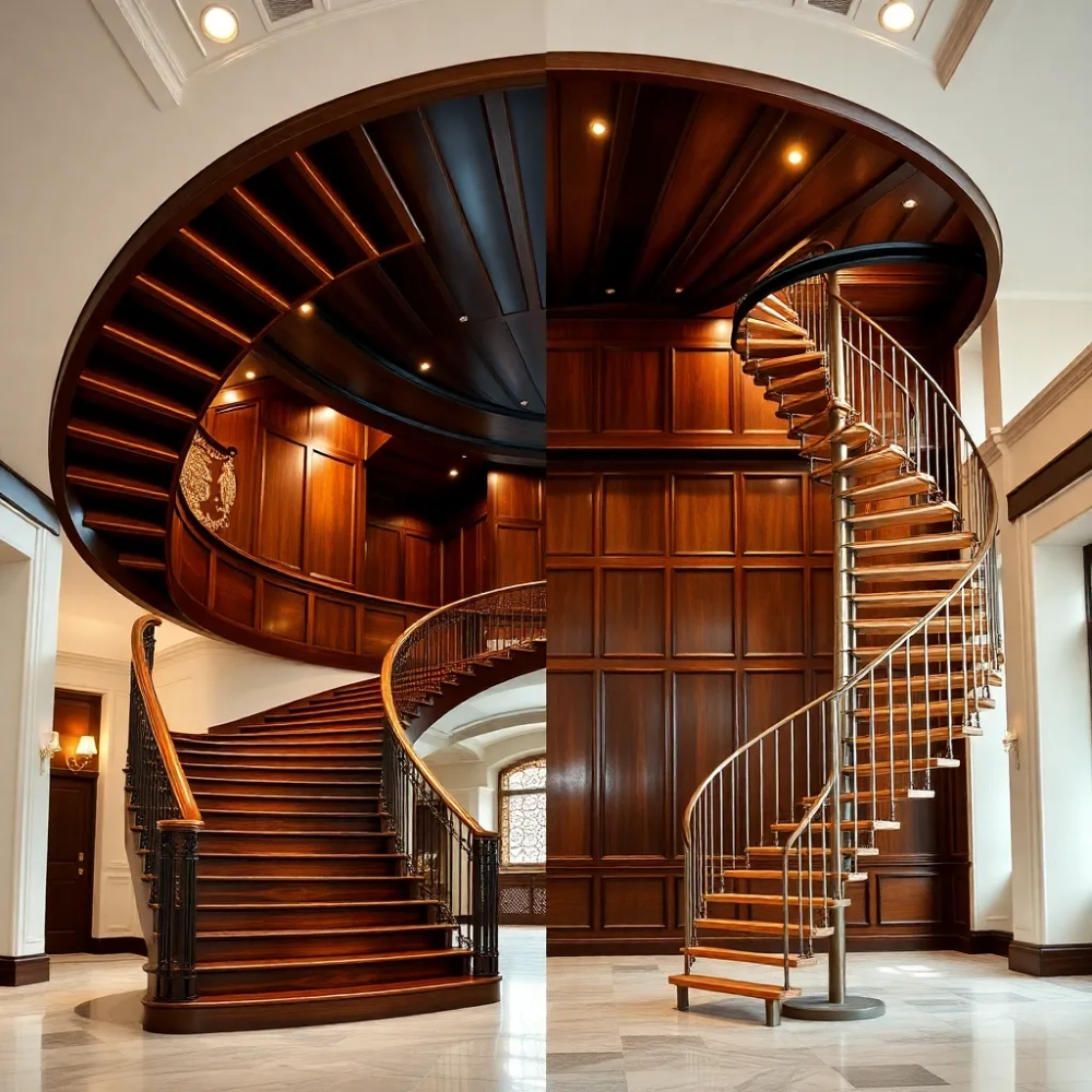 Schody wachlarzowe a kręcone