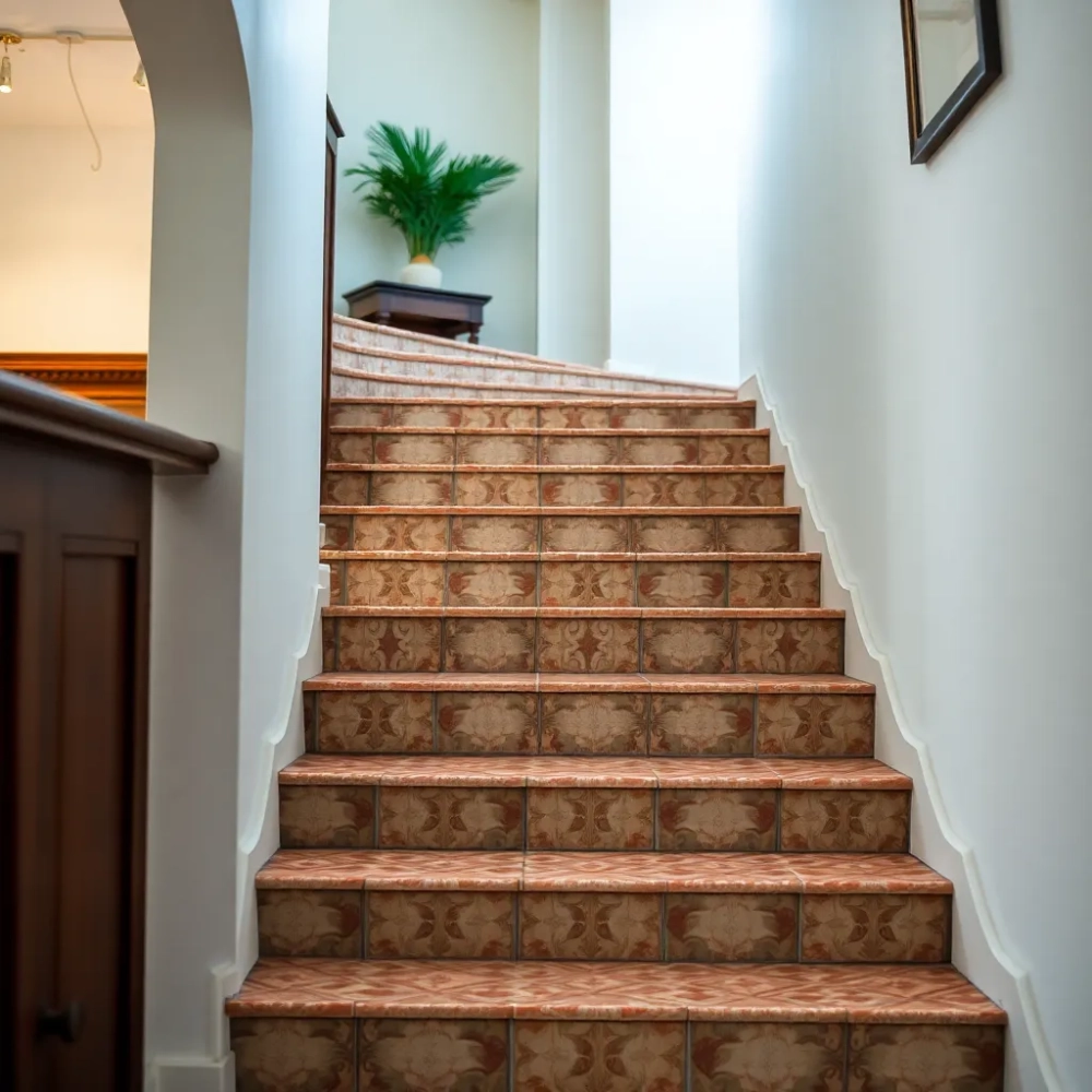 Schody z płytek w domu