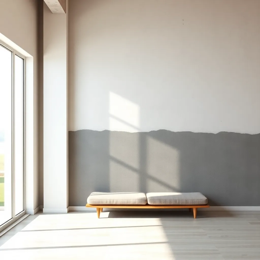 Ściana betonowa w salonie jak zrobić