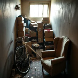 Bałagan na klatce schodowej