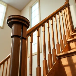 Balustrada na schody drewniana