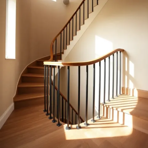 Balustrada na schody zabiegowe