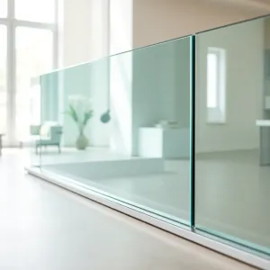 Balustrada szklana w listwie