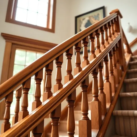 Balustrady na schody wewnętrzne drewniane