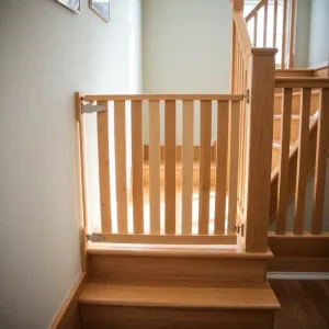 Barierki drewniane na schody dla dzieci